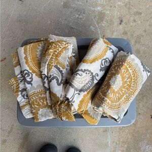 Gold and Gray Patterned Fabric